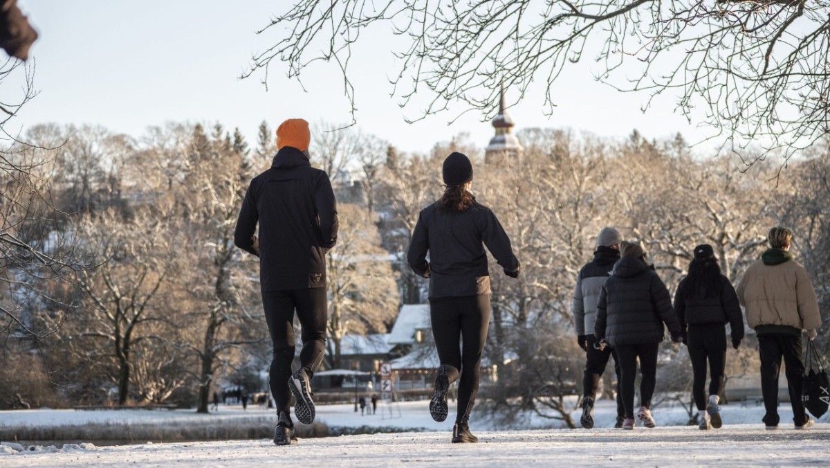 Människor som joggar